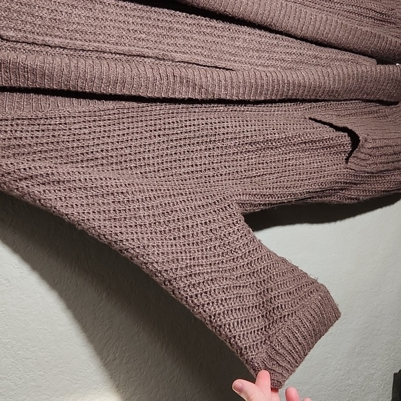 Valette V Cardigan Sweater Large Chocolate Brown - Picture 2 of 10